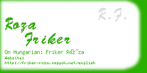 roza friker business card